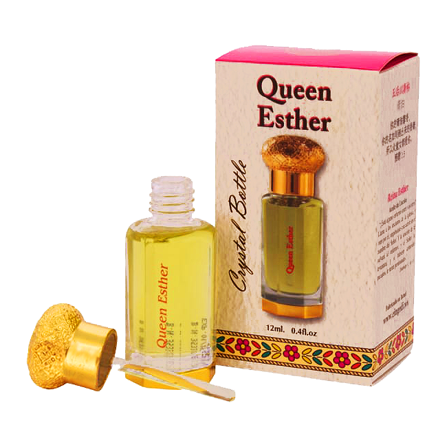 Queen Esther Anointing Oil in Crystal Bottle